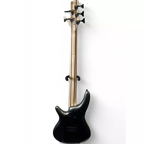 Used Ibanez SR305 5 String Black and Silver Electric Bass Guitar Black and Silver