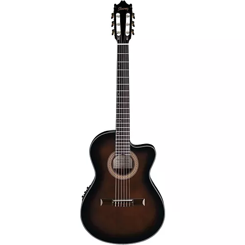 Ibanez GA35 Thinline Acoustic-Electric Classical Guitar Dark Violin Burst