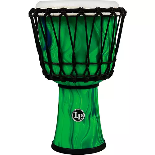 LP World Rope-Tuned Circle Djembe, 7 in. Blue Marble