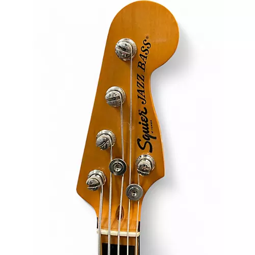 Used Squier jazz classic Natural Electric Bass Guitar Natural
