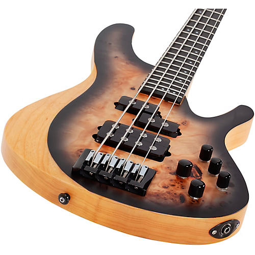 Schecter Guitar Research Reaper-4 Electric Bass Guitar Satin Charcoal Burst