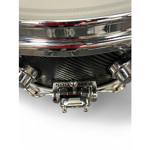 Used DW 6.5X14 Collector's Series Aluminum Snare Carbon Fiber Wrap Drum Carbon Fiber Wrap 15