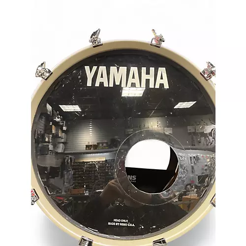 Used Yamaha 5 Piece Absolute Hybrid Maple Alpine White Drum Kit Alpine White