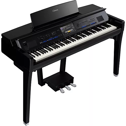 Yamaha Clavinova CVP-909 Digital Piano With Counterweight Keyboard and Bench Polished Ebony