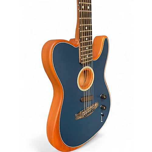 Used 2023 Fender American Acoustasonic Telecaster Steel Blue Acoustic Electric Guitar Steel Blue