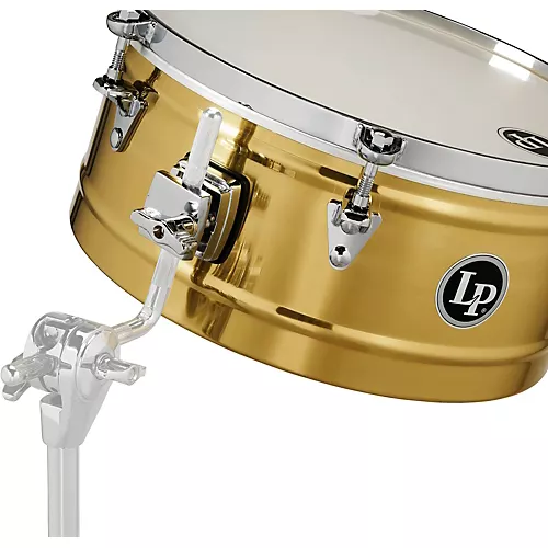 LP Brass Timbale With Chrome Hardware and Mount Bracket 13 x 6.5 in.