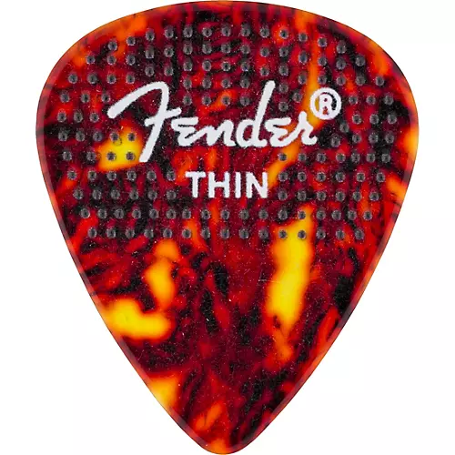 Fender 351 Dotted Celluloid Guitar Picks Thin 12 Pack