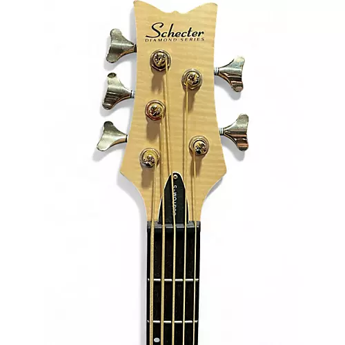 Used Schecter Guitar Research Stiletto Custom 5 String Satin Natural Electric Bass Guitar Satin Natural