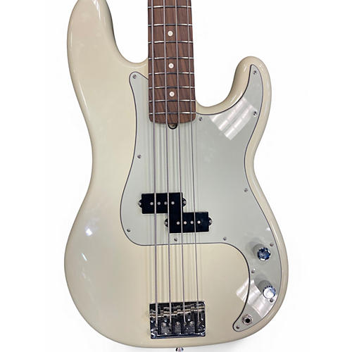 Used 2019 Fender American Professional Precision Bass White Electric Bass Guitar White