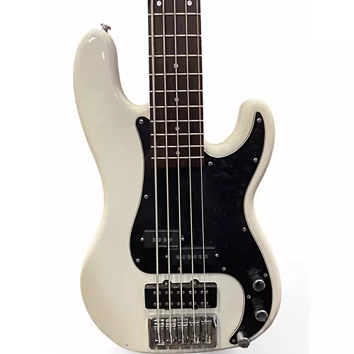 Used 2013 Schecter Guitar Research P5 Ivory Electric Bass Guitar Ivory