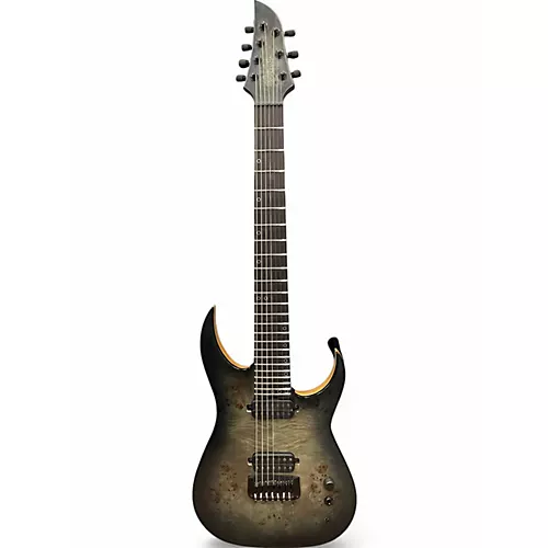 Used Schecter Guitar Research KM7 MKIII Artist Trans Black Solid Body Electric Guitar Trans Black