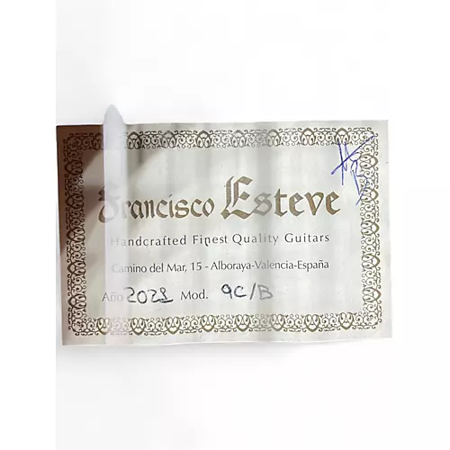 Used FRANSISCO ESTEVE 9C/B Natural Classical Acoustic Guitar Natural