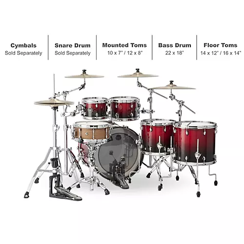 Mapex Saturn Studioease 5-Piece Shell Pack With 22