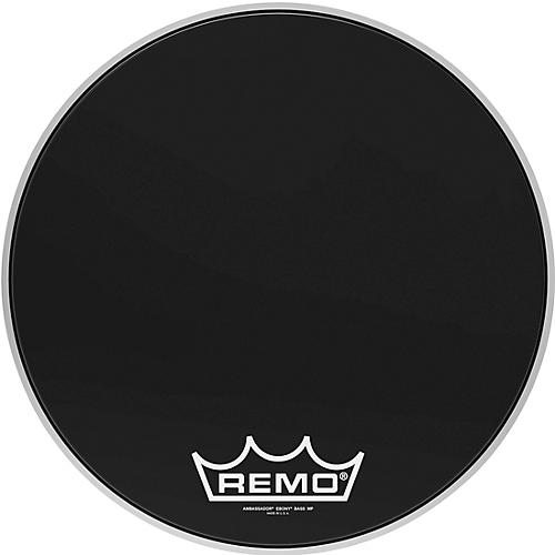 Remo Ebony Ambassador Crimplock Bass Drum Head 20 in.