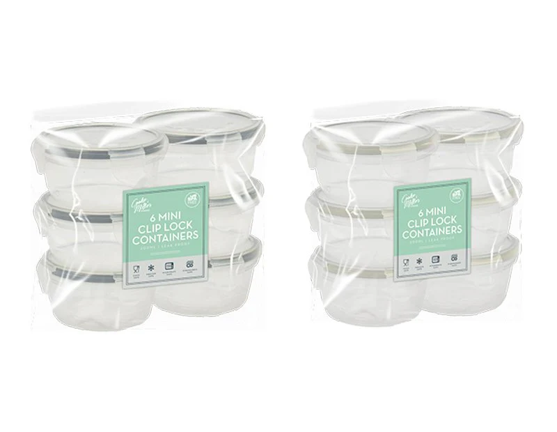 Cooke & Miller Mini Clip Lock Cont. 6 Pack