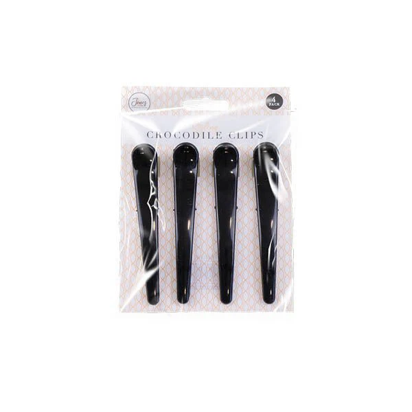 Jones & Co Crocodile Hair Clips 4 Pack