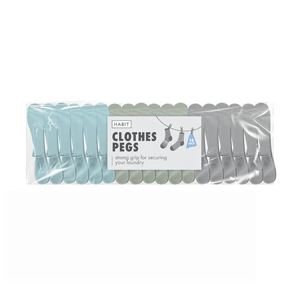Habit Strong Grip Clothes Pegs 18 Pack
