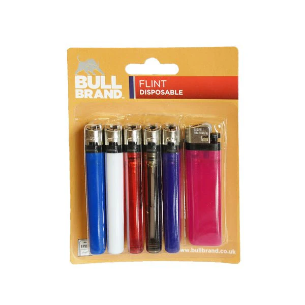 Bull Brand Flint Lighter 6 Pack
