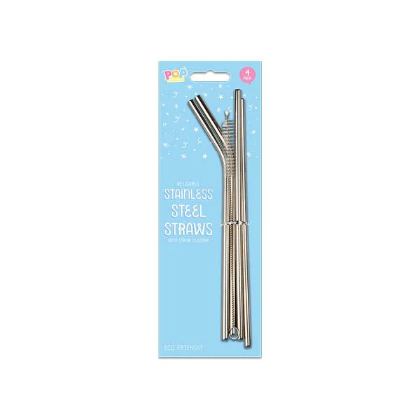 Pop Party Reusable Straws Stainless Steel