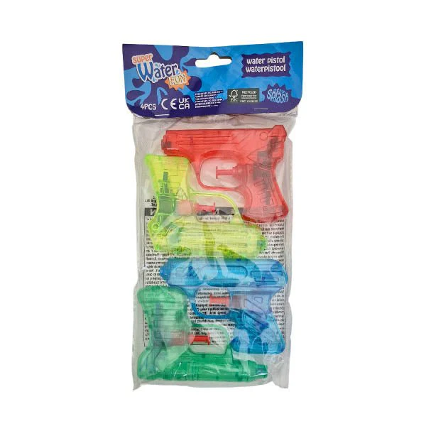 Splash Water Pistol 4 Pack