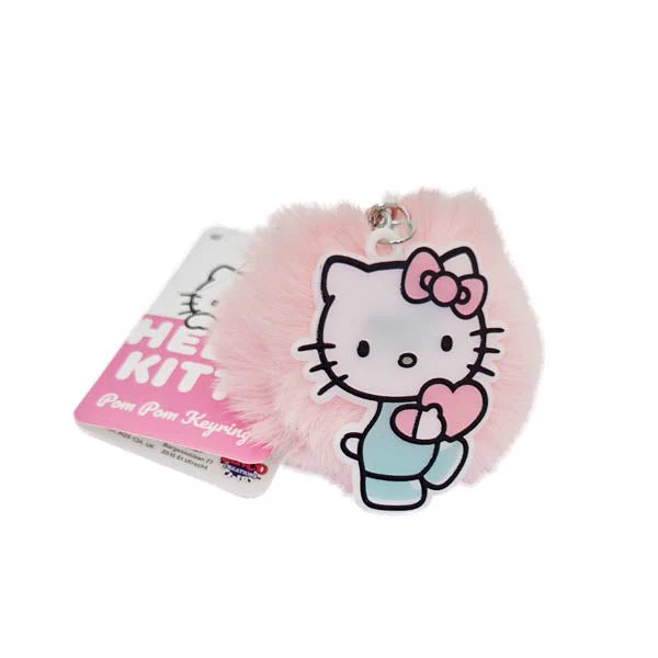 Hello Kitty Pom Pom Keyring