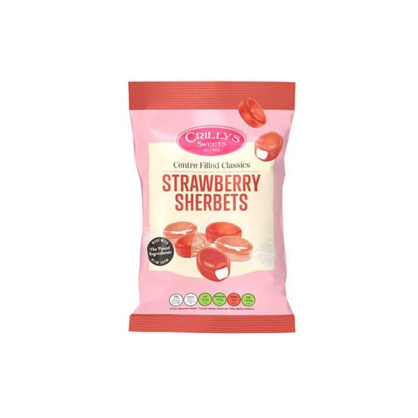 Crillys Strawberry Sherbets 100g