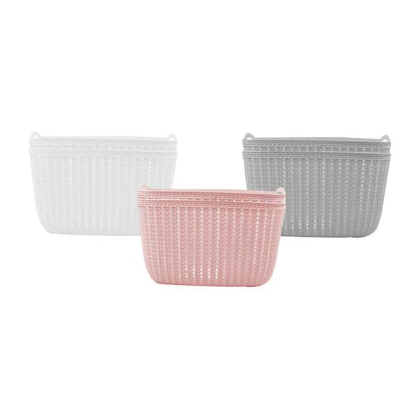 Woven Effect Basket Small 2 Pack
