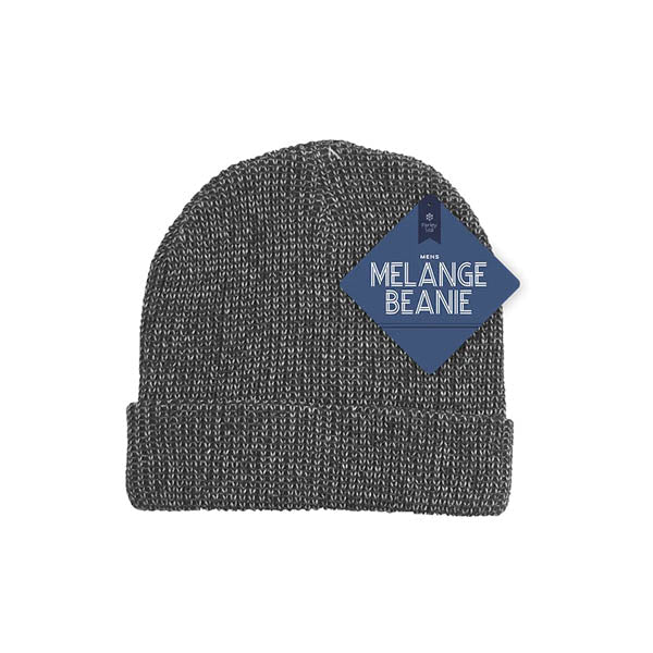 Mens Melange Beanie Hat