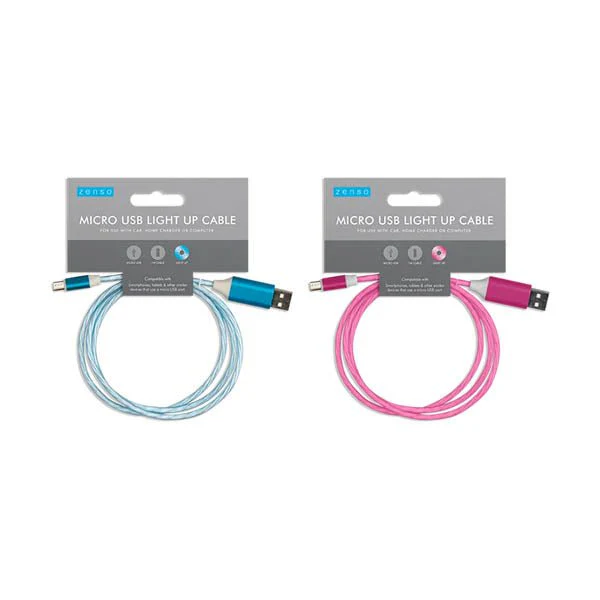 Zenso Micro Usb Light Up Cable 1M