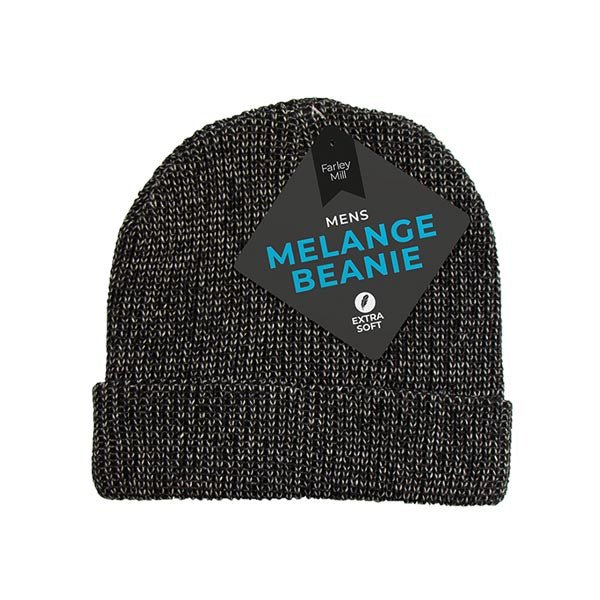 Mens Melange Beanie Hat