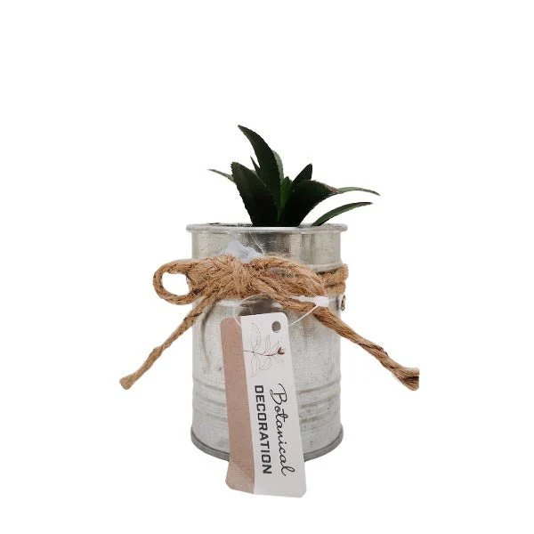 Artificial Plant In Zinc Pot With Rope