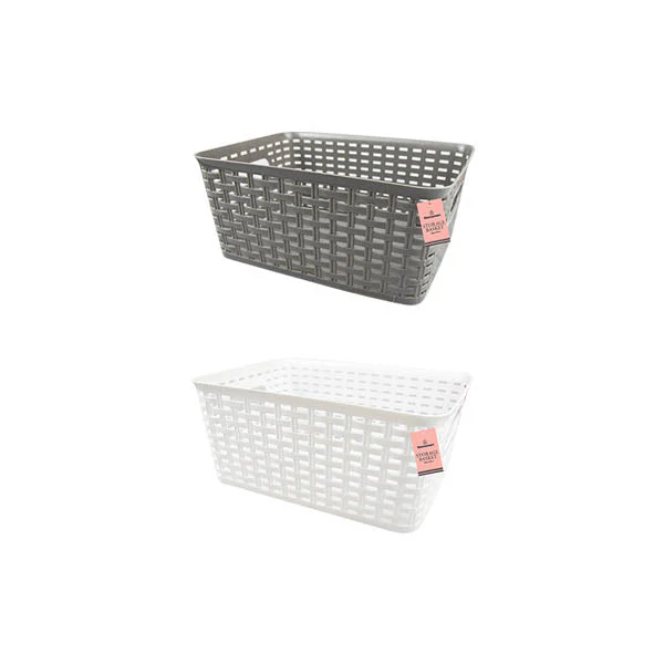 Storesmart Woven Basket Rattan Effect