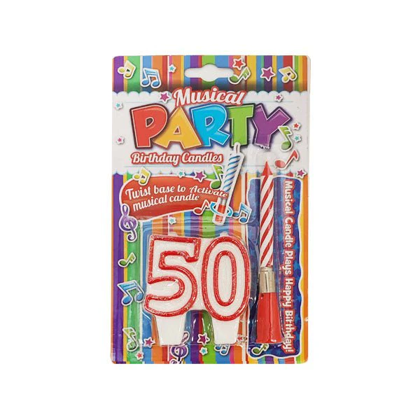 Musical Birthday Candle Number 50