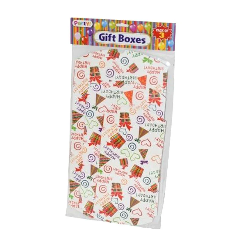 Party Gift Boxes 3 Pk