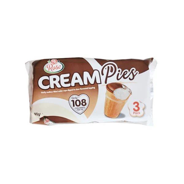 Rose Cream Pies 3 Pack 90g