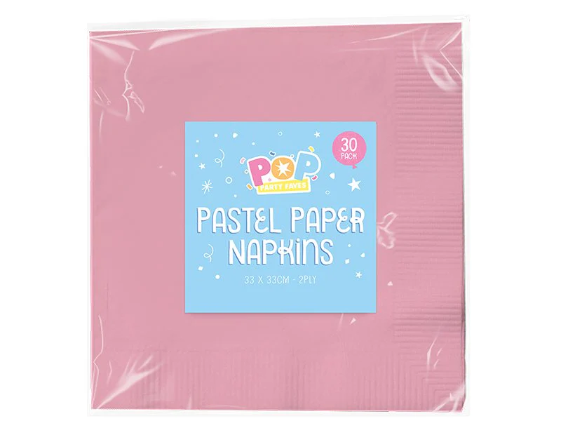 Pastel Paper Napkins 30 Pack