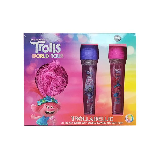 Trolls Bubble Bath & Bubble Blower Set