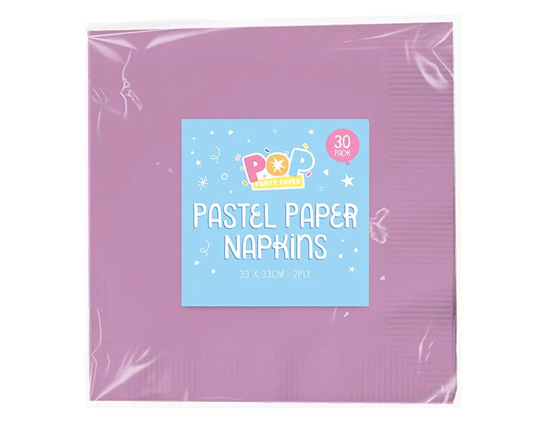 Pastel Paper Napkins 30 Pack