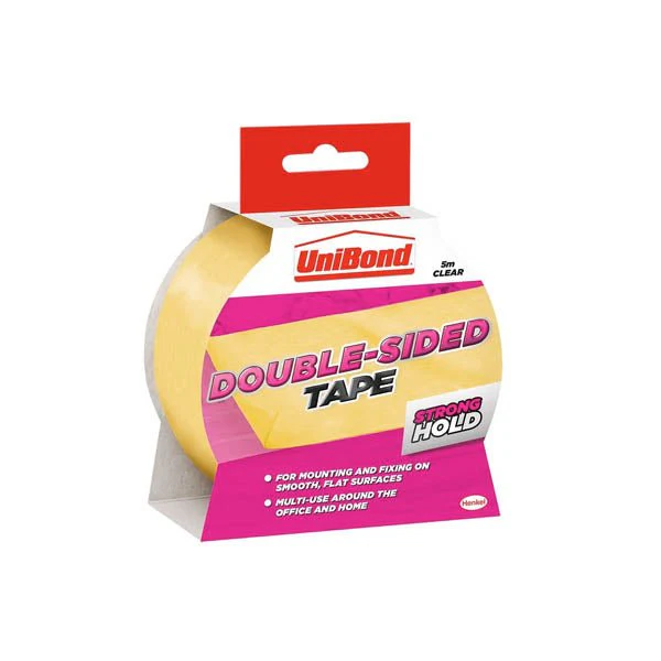 Unibond Double Sided Tape Clear 5 Metre