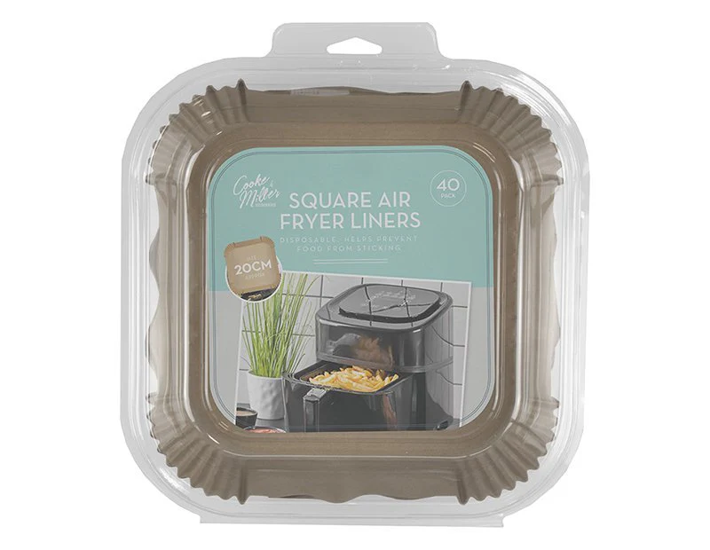 C&m Square Air Fryer Liner 20cm 40 Pack