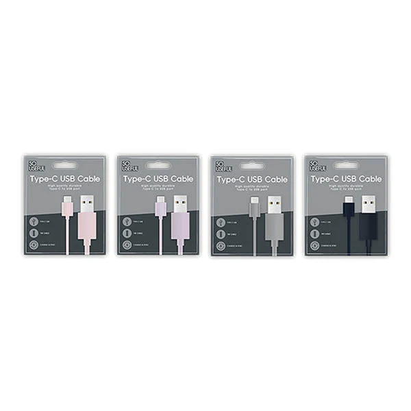 So Useful Type-c Usb Cable Coloured 1M assorted