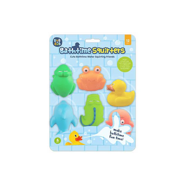 Rub A Dub Bath Time Squirters 6 Pack