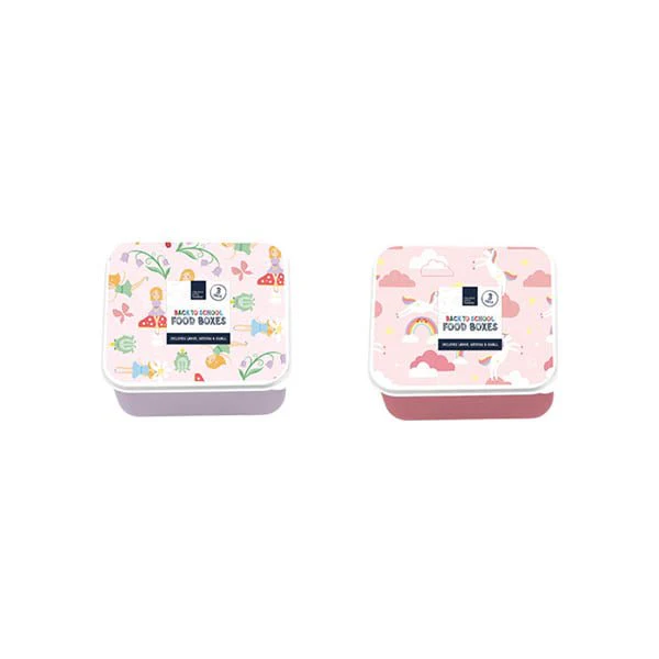 GIRLS BACK TO SCHOOL FOOD BOXES 3 PACK