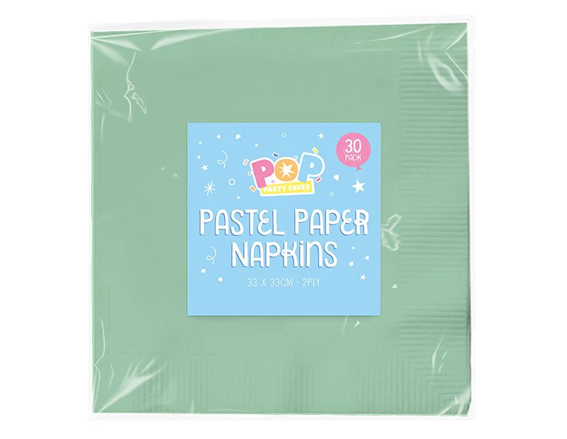 Pastel Paper Napkins 30 Pack