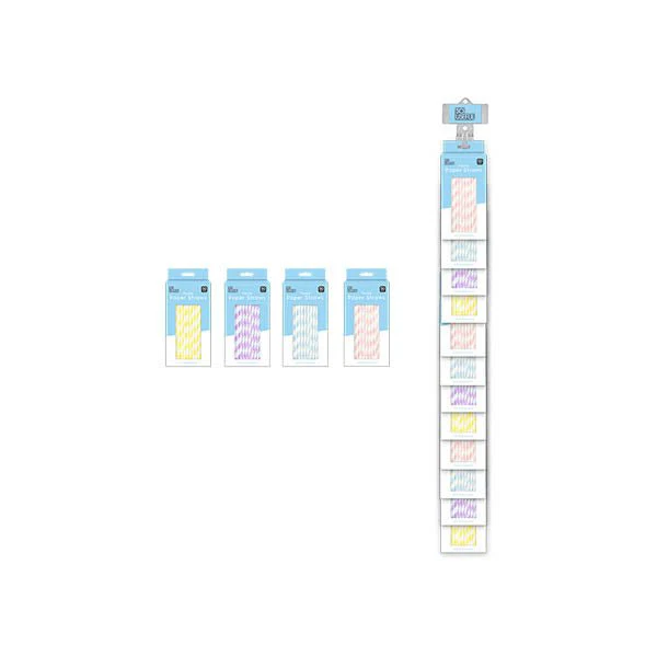So Useful Pastel Paper Straws 50 Pack
