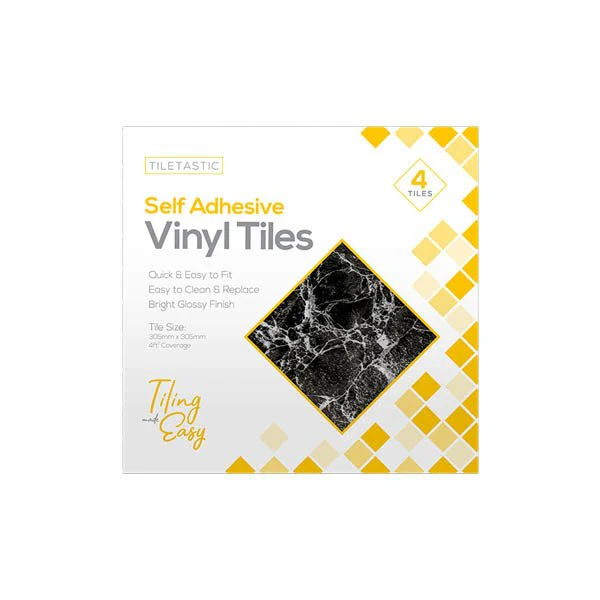 Tiletastic Self Adhesive Tiles Dark Marb