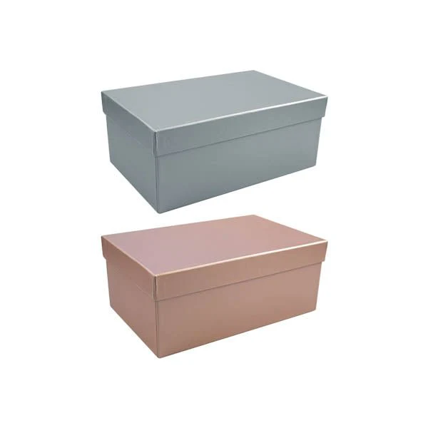 Metallic Rectangular Gift Box 22x14cm