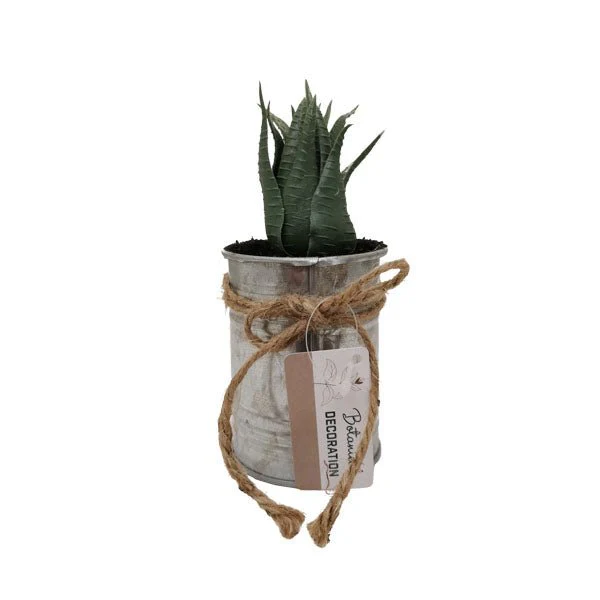 Artificial Plant In Zinc Pot With Rope