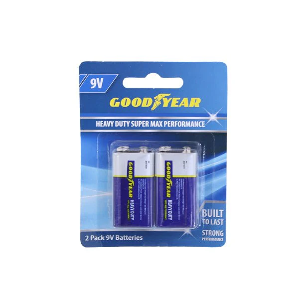 Good Year Battery Heavy Duty 9V 2 Pack