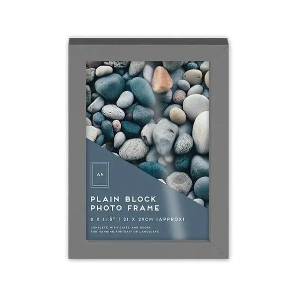 Grey Block Frame A4